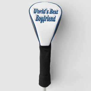 Boyfriend with sea blue script golf head cover