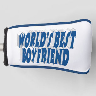 Boyfriend with sea blue typography golf head cover