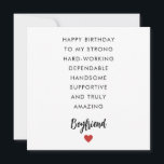 Boyfriend's Poem Birthday Card<br><div class="desc">For more advanced customization of this design,  simply select the "Customize It" button above!</div>