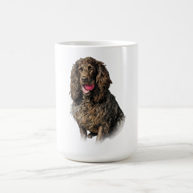 Boykin Spaniel Artistic Sketch Portrait Mug (Centre)