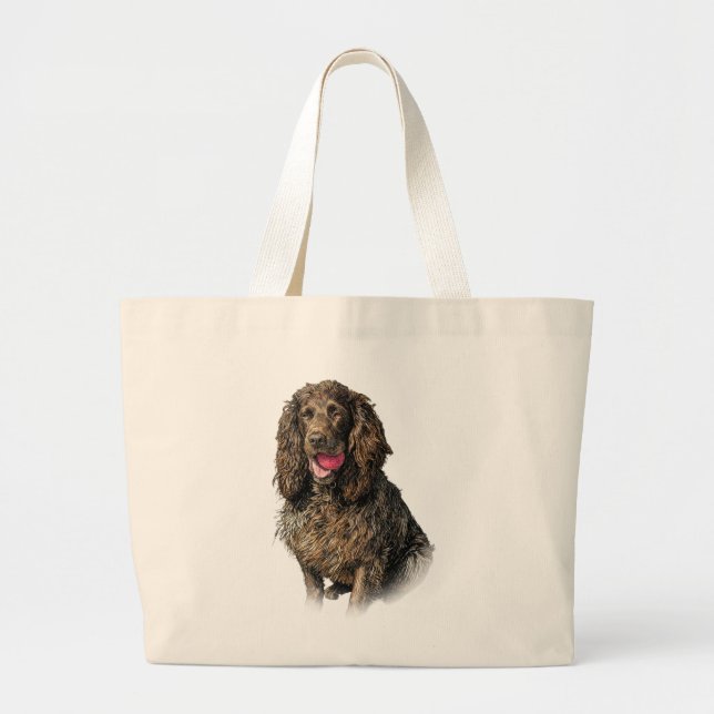 Boykin Spaniel Artistic Sketch Portrait Tote Bag (Front)
