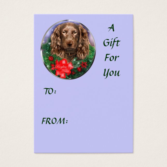 Boykin Spaniel Christmas Gift Name Tags (Front)