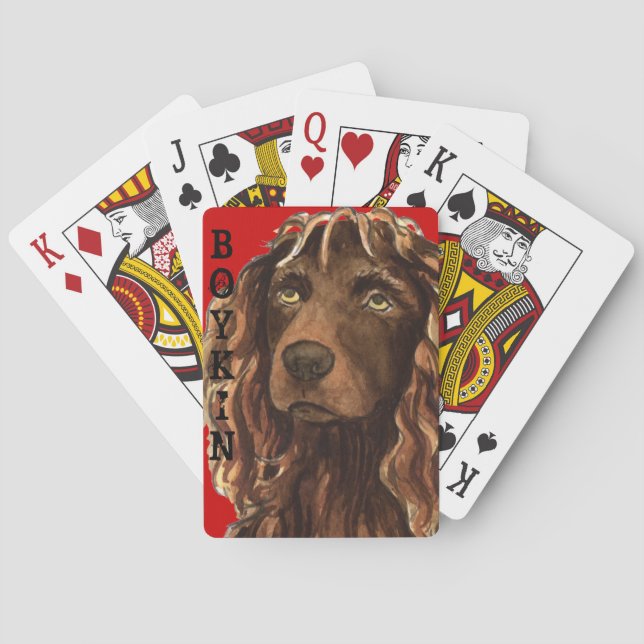 Boykin Spaniel Colour Block Playing Cards (Back)