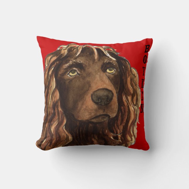 Boykin Spaniel Colour Block Throw Pillow (Front)