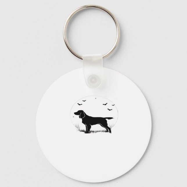 Boykin Spaniel Dog � Halloween Moon Silhouette Cla Keychain (Front)