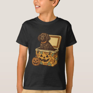 Boykin Spaniel In Camo Cooler Pumpkin Hunting Dog  T-Shirt