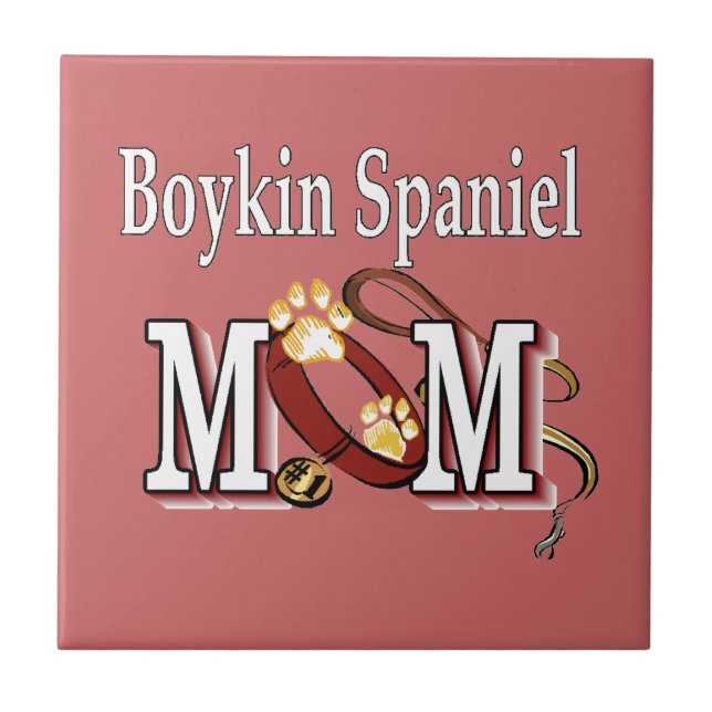 Boykin Spaniel Mom Tile (Front)