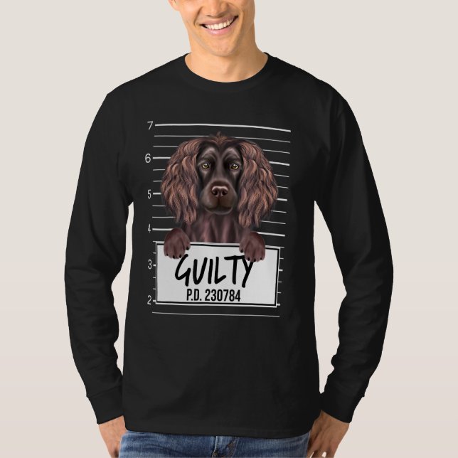 Boykin Spaniel Mugshot Guilty Dog T-Shirt (Front)