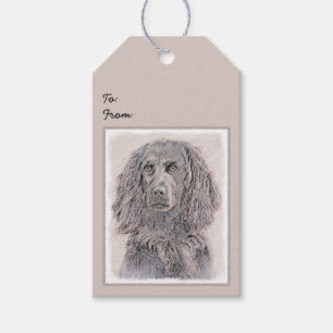 Boykin Spaniel Painting - Cute Original Dog Art Gift Tags