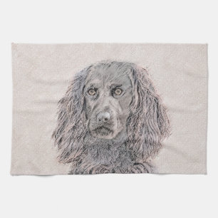 Boykin Spaniel Painting - Cute Original Dog Art Kitchen Towel
