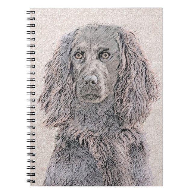 Boykin Spaniel Painting - Cute Original Dog Art Notebook (Front)