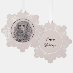Boykin Spaniel Painting - Cute Original Dog Art Ornament Card