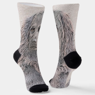Boykin Spaniel Painting - Cute Original Dog Art Socks