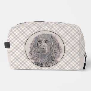 Boykin Spaniel Painting Little Brown LBD Dog Art Dopp Kit