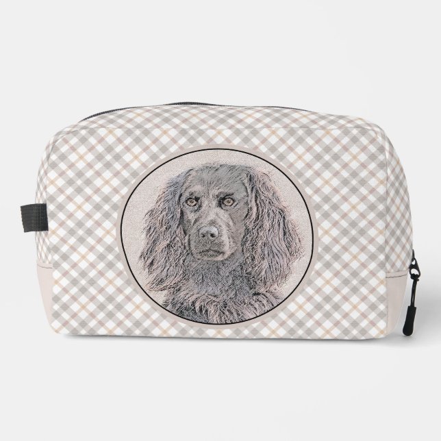 Boykin Spaniel Painting Little Brown LBD Dog Art Dopp Kit (Front)
