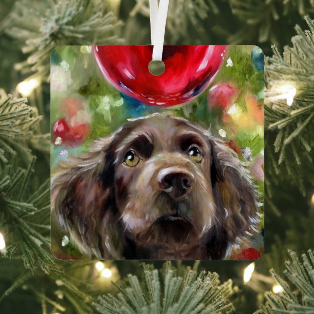 Boykin Spaniel Puppy Ornement Noël "Souhait" (Insitu)