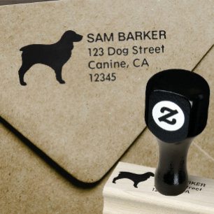 Boykin Spaniel Silhouette Return Address Rubber Stamp