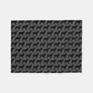 Boykin Spaniel Silhouettes Pattern Fleece Blanket