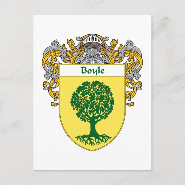 Boyle Coat of Arms (Mantled) Postcard (Front)