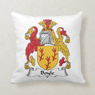 Boyle Family Crest Throw Pillow