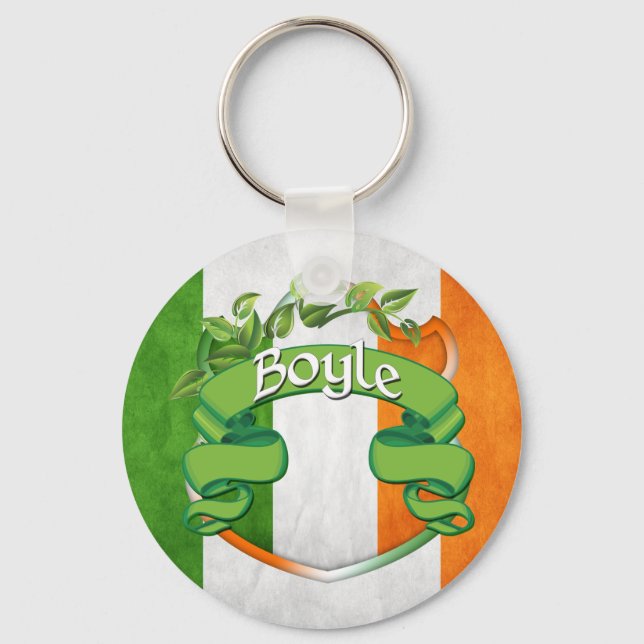 Boyle Irish Shield Keychain (Front)