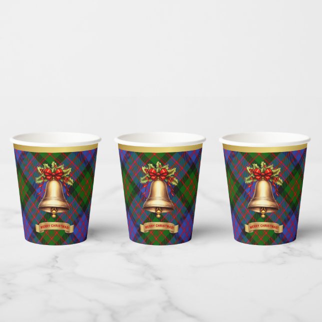 Boyle Personalized Tartan Christmas  Paper Cups (Multi)