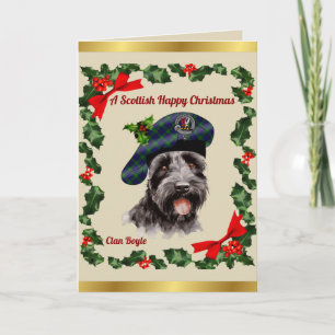 Boyle Scottie Dog Personalized Xmas Card
