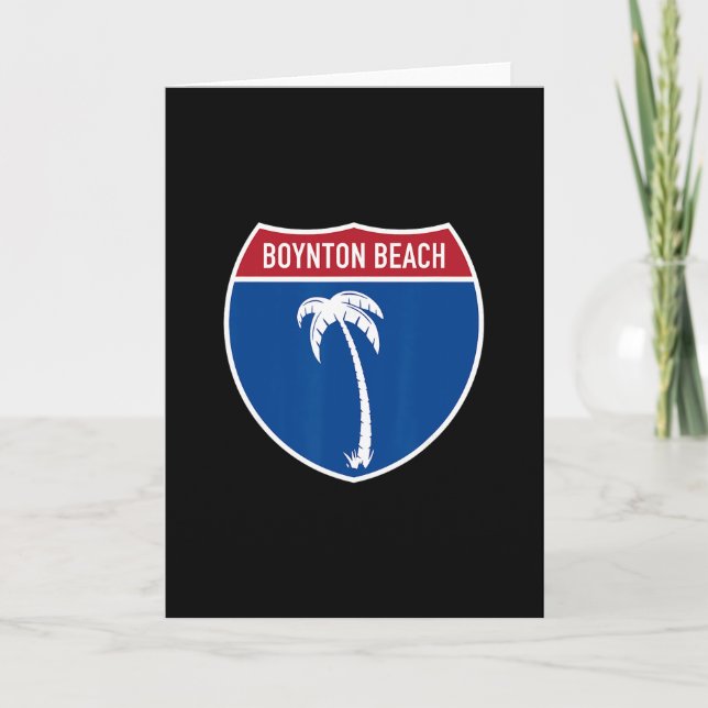 Boynton Beach Florida Interstate Highway Vacation  Card (Front)