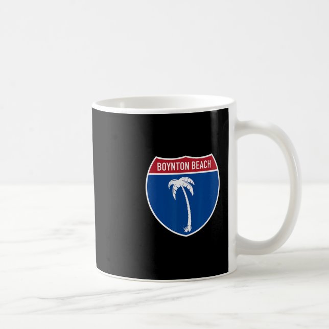 Boynton Beach Florida Interstate Highway Vacation  Coffee Mug (Right)