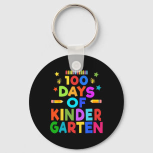Boys 100 Days Of Kindergarten Celebration Kids Gif Keychain