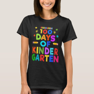 Boys 100 Days Of Kindergarten Celebration Kids Gif T-Shirt
