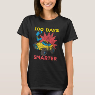 Boys 100th Day Of School Monster Truck 100 Smarter T-Shirt