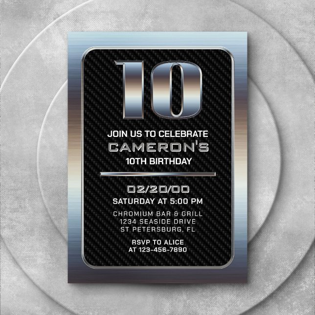 Boy's 10th Birthday Invitation (Creator Uploaded)