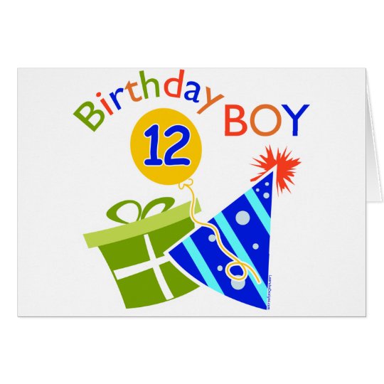 Boys 12th Birthday Card