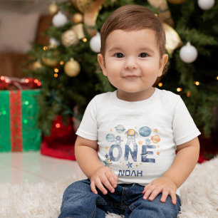 Boy's 1st Birthday Astronaut Baby T-Shirt