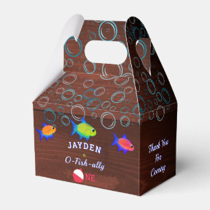 Boys 1st Birthday Little Fisherman O Fishally One Favor Box
