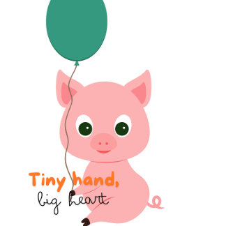 Boys And Girls Teen Cute pig Graphic Print T-shirt