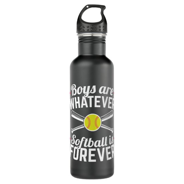 Boys Are Whatever Softball Is Forever 710 Ml Water Bottle (Front)