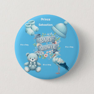 Boys baby shower 2 inch round button
