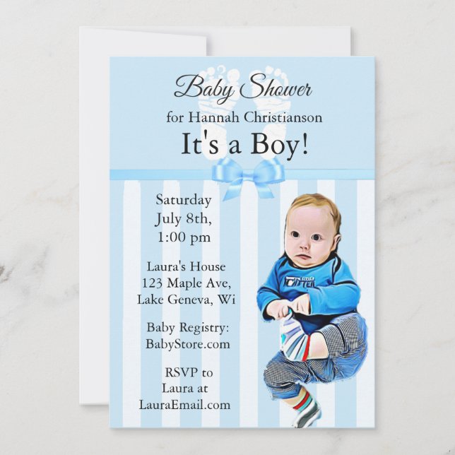Boy's Baby Shower Invitations (Front)