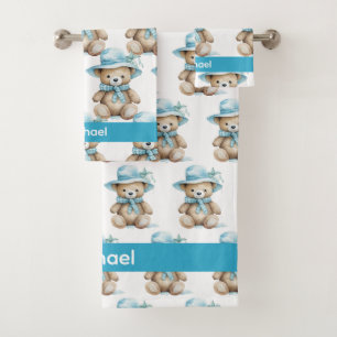 Boy's Baby & Toddler Bath Towel Set   Custom Name