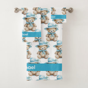Boy's Baby & Toddler Bath Towel Set   Custom Name