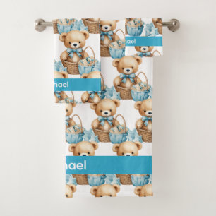 Boy's Baby & Toddler Bath Towel Set   Custom Name