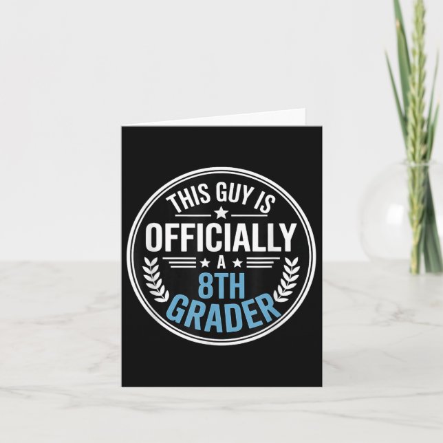 Boys Back To School 8th Grade 2025 First Day 8th G Card (Front)