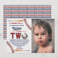 Boys Baseball 2nd Birthday Photo