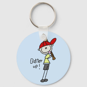 Boys Baseball Batter Up Tshirts and Gifts Keychain