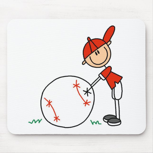 Boys Baseball Customize Mouse Pad (Front)