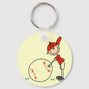 Boys Baseball Customize Tshirts and Gifts Keychain