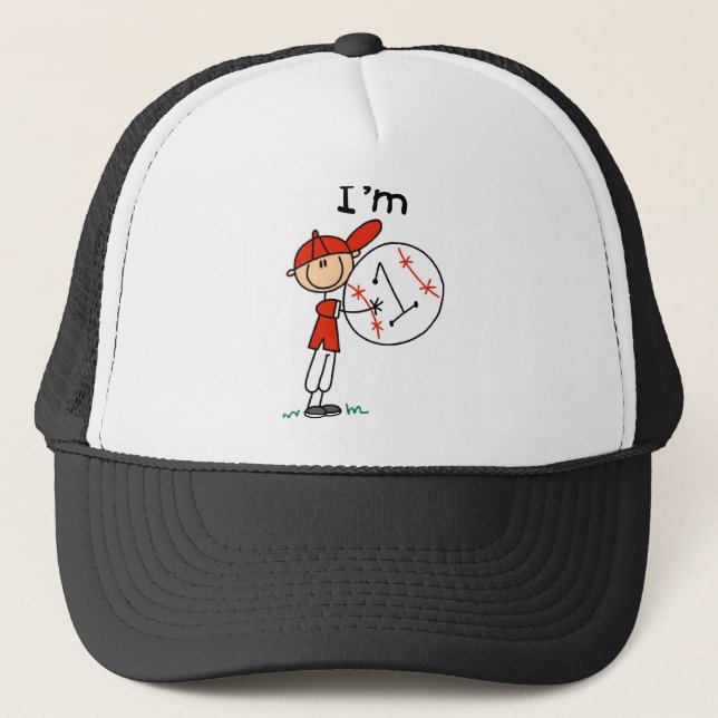 Boy's Baseball I'm 1 Trucker Hat (Front)