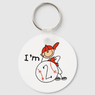 Boy's Baseball I'm 2 Tshirts and Gifts Keychain